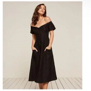 Reformation Mariposa Dress Black XS